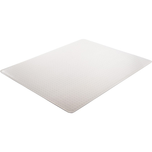Lorell Low-pile Chairmat Carpeted Floor - 60" Length x 46" Width x 0.112" Thickness - Rectangular - Vinyl - Clear - 1 Each (LLR82821)
