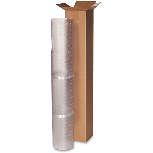 Lorell Low-pile Chairmat Carpeted Floor - 60" Length x 46" Width x 0.112" Thickness - Rectangular - Vinyl - Clear - 1 Each (LLR82821)