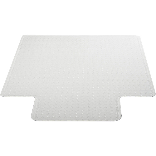 Lorell Medium-pile Chairmat Carpeted Floor - 48" Length x 36" Width x 0.133" Thickness - Lip Size 10" Length x 19" Width - Vinyl - Clear - 1 Each (LLR82822)