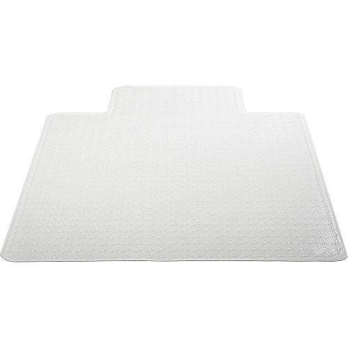 Lorell Medium-pile Chairmat Carpeted Floor - 48" Length x 36" Width x 0.133" Thickness - Lip Size 10" Length x 19" Width - Vinyl - Clear - 1 Each (LLR82822)