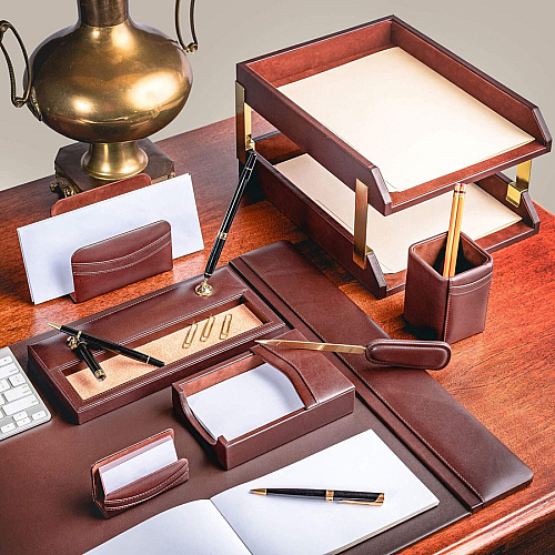 Dacasso Leather Desk Set 1 Each (D3420)