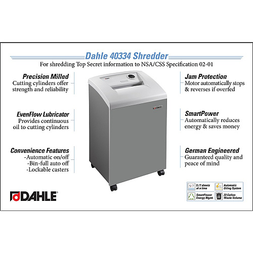 Dahle 40334 High Security Paper Shredder