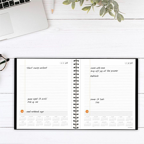 At-A-Glance Plan. Write. Remember. Undated Planning Notebook with Reference Calendars Large - Julian Dates - Daily - 1 Year - January 2026 to December 2026 - 1 Day Single Page Layout - 8 1/2" x 11" Sheet Size - White Sheet - Wire Bound - Bungee (70620905)