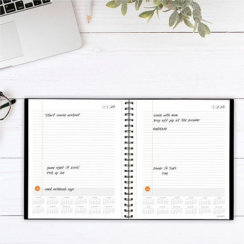 At-A-Glance Plan. Write. Remember. Undated Planning Notebook with Reference Calendars Large - Julian Dates - Daily - 1 Year - January 2026 to December 2026 - 1 Day Single Page Layout - 8 1/2" x 11" Sheet Size - White Sheet - Wire Bound - Bungee (70620905)
