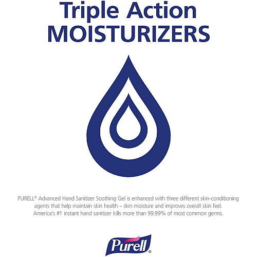 PURELL&reg; Hand Sanitizer Gel 12 fl oz - Pump Bottle Dispenser - Kill Germs - Hand, Skin - Clear - Non-sticky, Residue-free - 1 Each (363912)