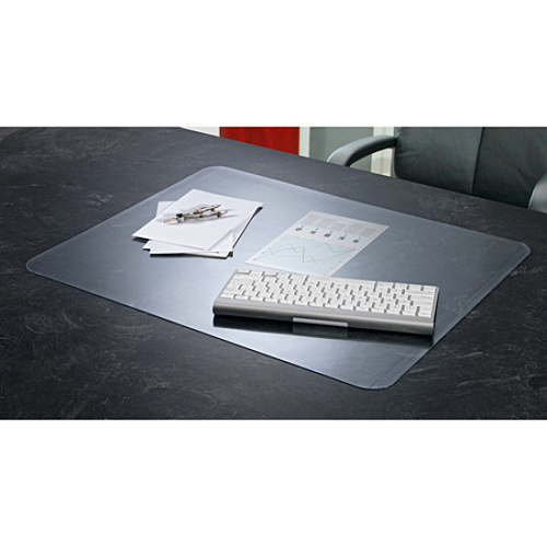 Artistic Krystal Antimicrobial Desk Pad Rectangular - 24" Width x 19" Depth - Vinyl - Clear (6040M)