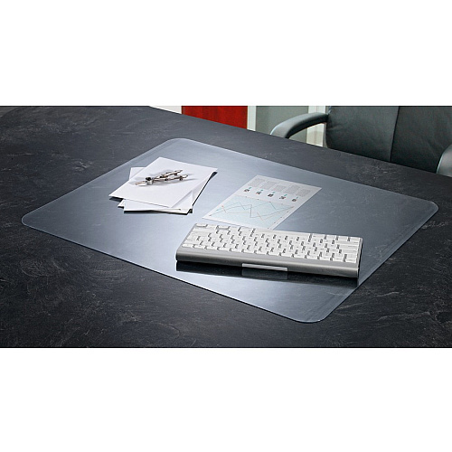 Artistic Krystal Antimicrobial Desk Pad Rectangular - 36" Width x 20" Depth - Vinyl - Clear (6060M)