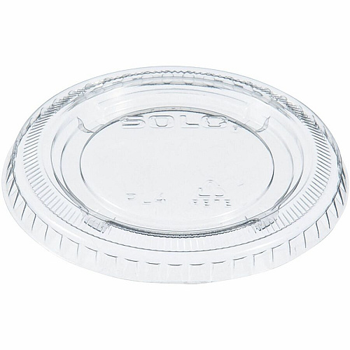 Solo PET Plastic Souffle Portion Cup Lids Round - 3.1" - Polyethylene Terephthalate (PET), Plastic, Polypropylene - 20 / Carton - 125 Per Bag - Clear (PL4N)