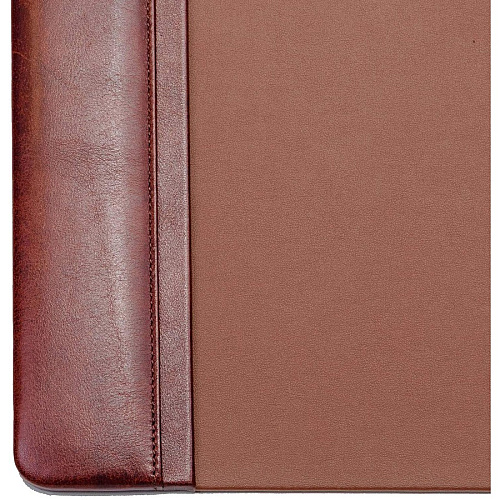 Dacasso Leather Side-Rail Desk Pad 20" Width - Leather - Brown - 1 Each (P3001)