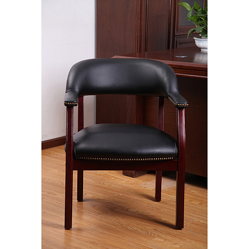 Boss Management Chair Black - Vinyl - 1 Each (B9540BK)