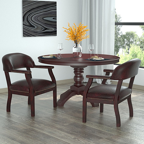 Boss Management Chair Burgundy - Vinyl - 1 Each (B9540BY)