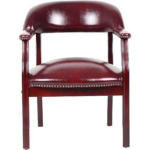 Boss Management Chair Burgundy - Vinyl - 1 Each (B9540BY)