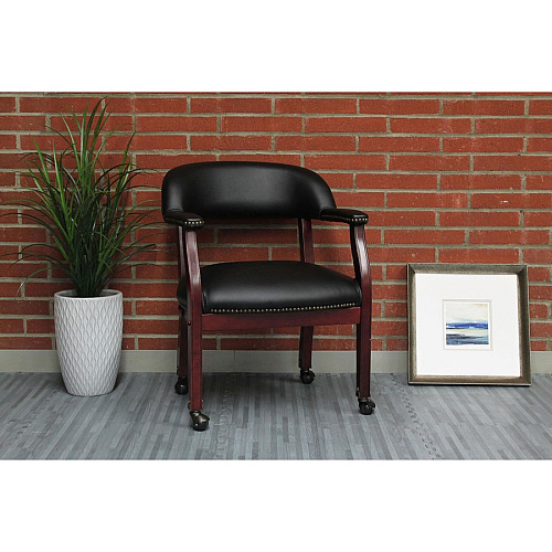 Boss Management Chair Black - Vinyl - 1 Each (B9545BK)