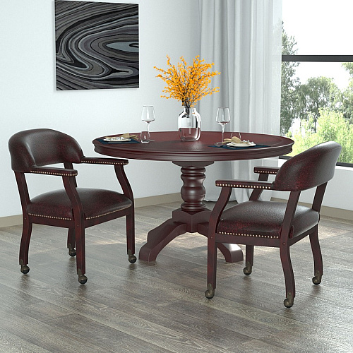 Boss Management Chair Burgundy - Vinyl - 1 Each (B9545BY)
