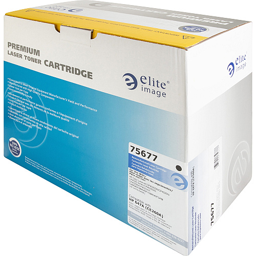 Elite Image Remanufactured Laser Toner Cartridge - Alternative for HP 647A (CE260A) - Black - 1 Each 8500 Pages (75677)