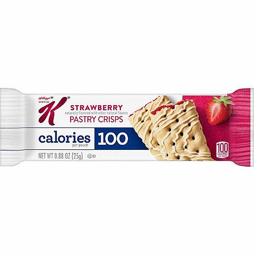 Special K Pastry Crisps: Strawberry Vanilla, Strawberry - 0.88 oz Pouch - 9 / Box (56924)