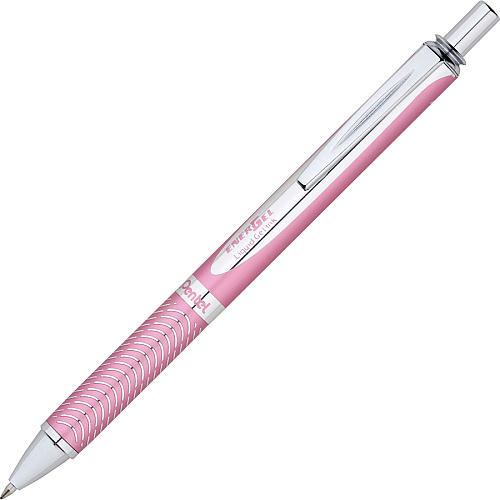 EnerGel EnerGel Alloy Retractable Gel Pens 0.7 mm Medium Pen Point - Refillable - Retractable - Black Ink - Gel-based - Metallic Pink Aluminum Alloy Barrel - Stainless Steel Tip - 1 / Pack (BL407PBPA)