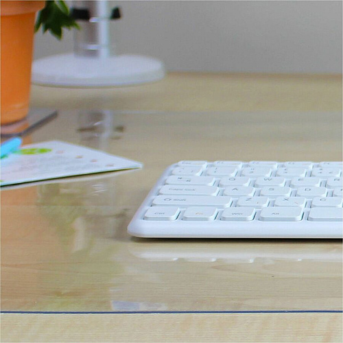 Lorell Crystal-clear Desk Pad Rectangular - 24" Width x 19" Depth - Polyvinyl Chloride (PVC) - Clear (LLR39652)