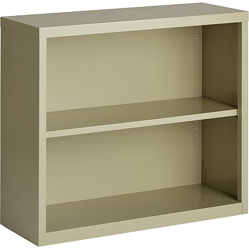 Lorell Fortress Series Bookcase 34.5" Width x 13" Depth x 30" Height - 2 x Shelf(ves) - Putty - Powder Coated - Steel - Recycled (LLR41281)