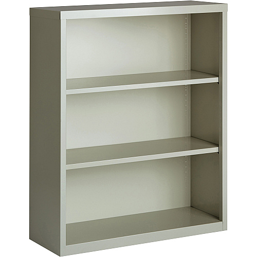 Lorell Fortress Series Bookcase 34.5" Width x 13" Depth x 42" Height - 3 x Shelf(ves) - Light Gray - Powder Coated - Steel - Recycled (LLR41283)