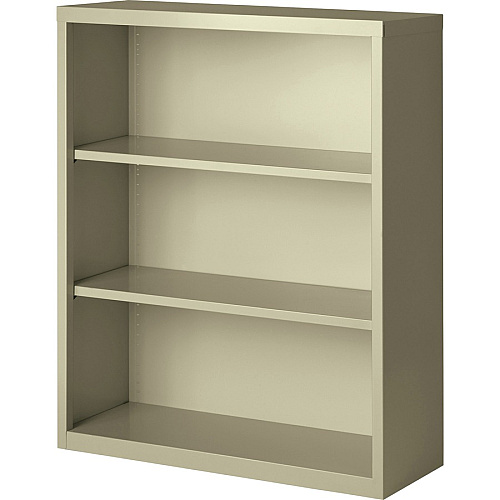 Lorell Fortress Series Bookcase 34.5" Width x 13" Depth x 42" Height - 3 x Shelf(ves) - Putty - Powder Coated - Steel - Recycled (LLR41284)