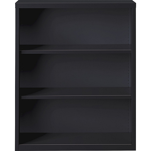 Lorell Fortress Series Bookcase 34.5" Width x 13" Depth x 42" Height - 3 x Shelf(ves) - Black - Powder Coated - Steel - Recycled (LLR41285)