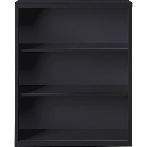 Lorell Fortress Series Bookcase 34.5" Width x 13" Depth x 42" Height - 3 x Shelf(ves) - Black - Powder Coated - Steel - Recycled (LLR41285)