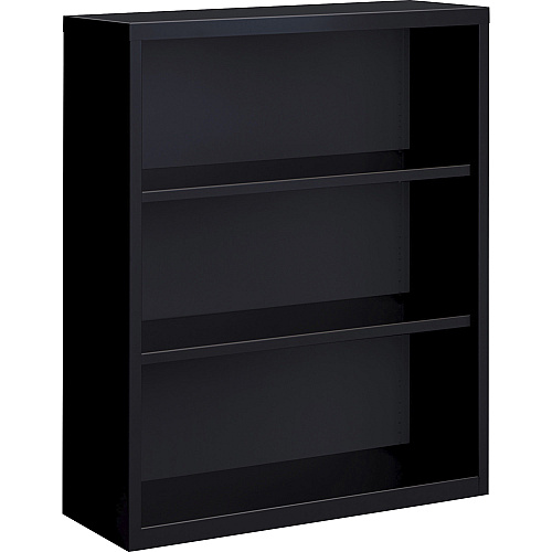 Lorell Fortress Series Bookcase 34.5" Width x 13" Depth x 42" Height - 3 x Shelf(ves) - Black - Powder Coated - Steel - Recycled (LLR41285)