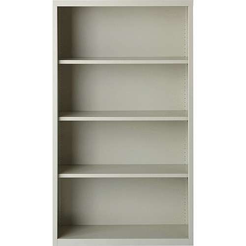 Lorell Fortress Series Bookcase 34.5" Width x 13" Depth x 60" Height - 4 x Shelf(ves) - Light Gray - Powder Coated - Steel - Recycled (LLR41286)