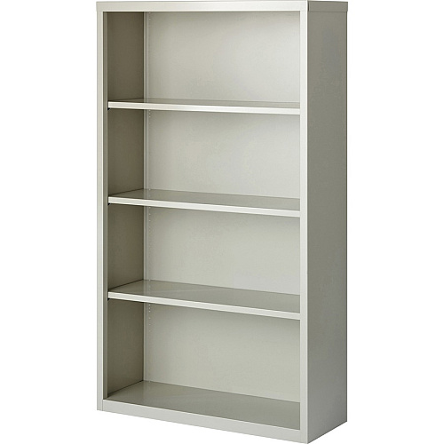 Lorell Fortress Series Bookcase 34.5" Width x 13" Depth x 60" Height - 4 x Shelf(ves) - Light Gray - Powder Coated - Steel - Recycled (LLR41286)