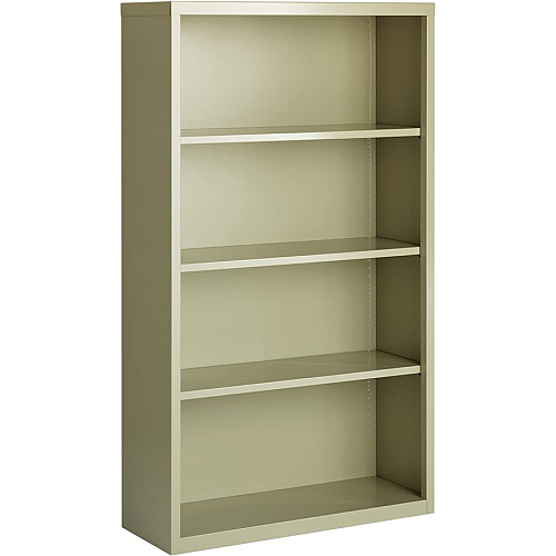 Lorell Fortress Series Bookcase 34.5" Width x 13" Depth x 60" Height - 4 x Shelf(ves) - Putty - Powder Coated - Steel - Recycled (LLR41287)