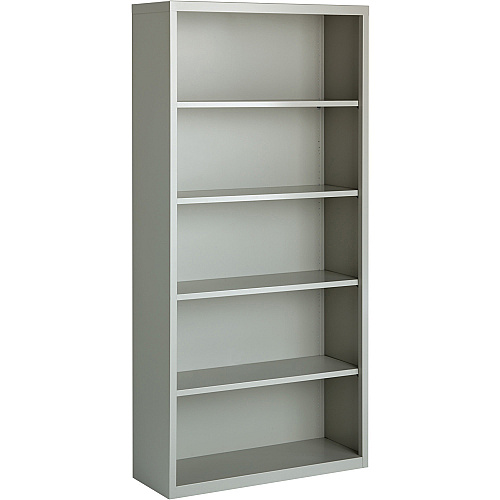 Lorell Fortress Series Bookcase 34.5" Width x 13" Depth x 72" Height - 5 x Shelf(ves) - Light Gray - Powder Coated - Steel - Recycled (LLR41289)
