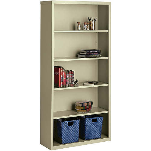 Lorell Fortress Series Bookcase 34.5" Width x 13" Depth x 72" Height - 6 x Shelf(ves) - Putty - Powder Coated - Steel - Recycled (LLR41290)