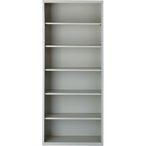 Lorell Fortress Series Bookcase 34.5" Width x 13" Depth x 82" Height - 6 x Shelf(ves) - Light Gray - Powder Coated - Steel - Recycled - Assembly Required (LLR41292)