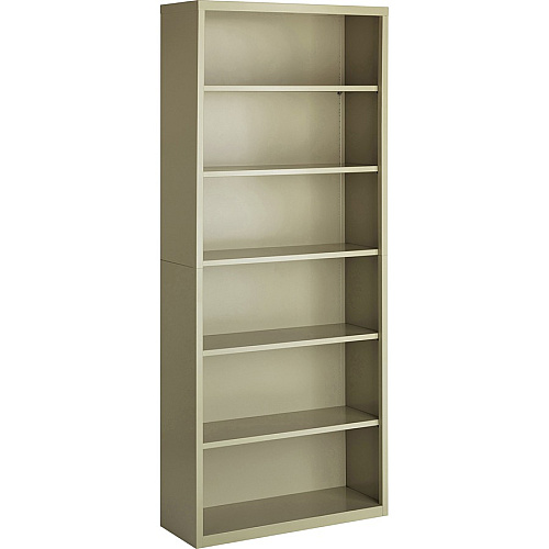 Lorell Fortress Series Bookcase 34.5" Width x 13" Depth x 82" Height - 6 x Shelf(ves) - Putty - Powder Coated - Steel - Recycled (LLR41293)