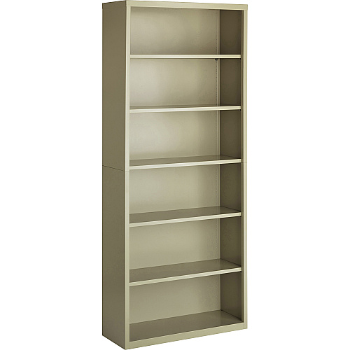 Lorell Fortress Series Bookcase 34.5" Width x 13" Depth x 82" Height - 6 x Shelf(ves) - Putty - Powder Coated - Steel - Recycled (LLR41293)