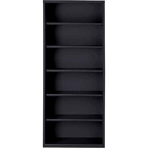 Lorell Fortress Series Bookcase 34.5" Width x 13" Depth x 82" Height - 6 x Shelf(ves) - Black - Powder Coated - Steel - Recycled (LLR41294)