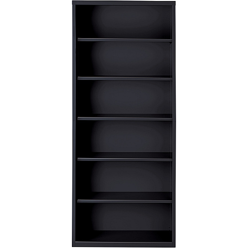 Lorell Fortress Series Bookcase 34.5" Width x 13" Depth x 82" Height - 6 x Shelf(ves) - Black - Powder Coated - Steel - Recycled (LLR41294)