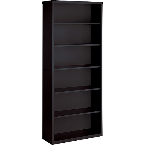 Lorell Fortress Series Bookcase 34.5" Width x 13" Depth x 82" Height - 6 x Shelf(ves) - Black - Powder Coated - Steel - Recycled (LLR41294)