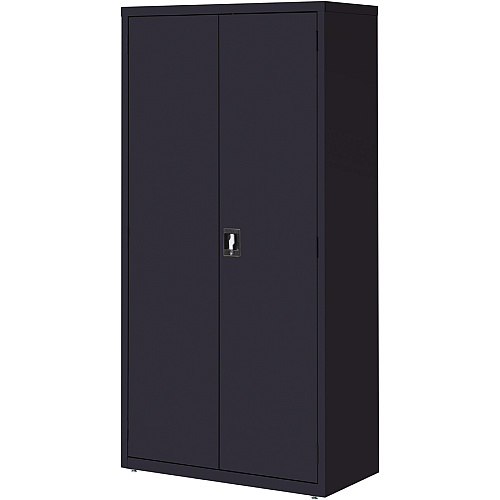 Lorell Fortress Series Storage Cabinet 36" Width x 18" Depth x 72" Height - 5 x Shelf(ves) - Recessed Locking Handle, Hinged Door, Durable - Black - Powder Coated - Steel - Recycled (LLR41308)