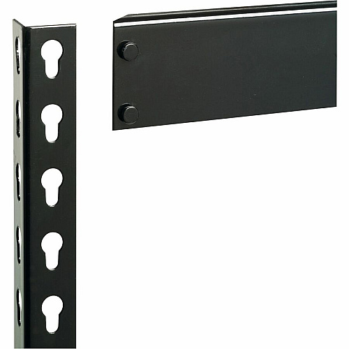 Lorell Fortress Riveted Shelving 5 Compartment(s) - 5 Shelf(ves) - 84" Height x 48" Width x 24" Depth - Heavy Duty, Rust Resistant - 28% Recycled - Powder Coated - Black - Steel - 1 Each (LLR60648)