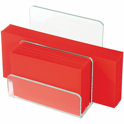 Lorell Mini File Sorter Desktop - Durable, Lightweight, Non-skid - Clear, Green - Acrylic - 1 Each (LLR80659)