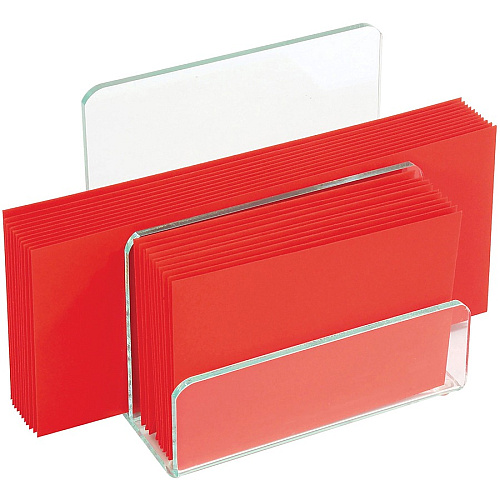 Lorell Mini File Sorter Desktop - Durable, Lightweight, Non-skid - Clear, Green - Acrylic - 1 Each (LLR80659)