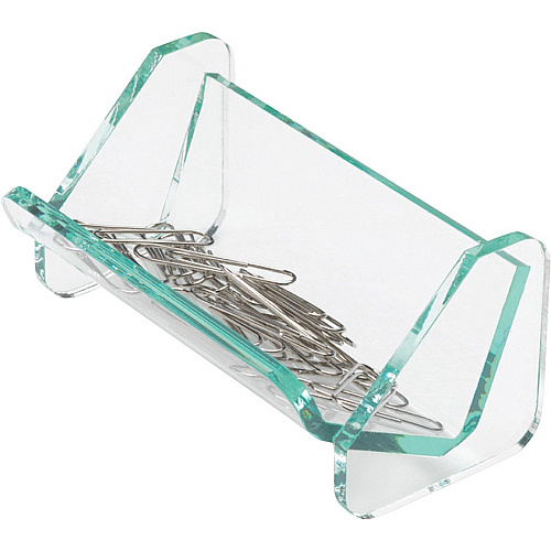 Lorell Paper Clip Holder Acrylic - Green, Transparent - 1 Each (LLR80660)