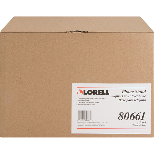 Lorell Phone Stand 5.50" Height x 11" Width x 10" Depth - Acrylic - Clear, Green (LLR80661)