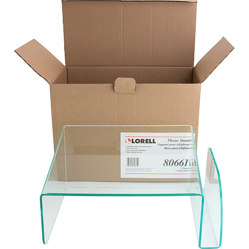 Lorell Phone Stand 5.50" Height x 11" Width x 10" Depth - Acrylic - Clear, Green (LLR80661)