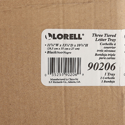 Lorell Mesh 3-Tier Mesh Document Tray 11" Height x 10.75" Width x 14.25" Depth - Black - Steel - 1 Each (LLR90206)