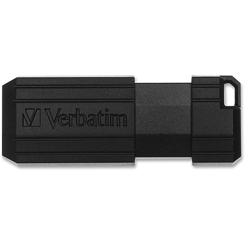 Microban 8GB PinStripe USB Flash Drive - Black 8 GB - USB 2.0 - Black - Lifetime Warranty - 1 Each (49062)
