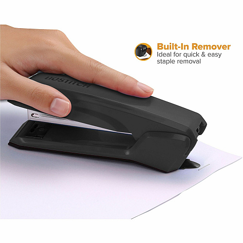 Bostitch Ascend Stapler Staples Upto 20 Sheet - Holds Upto 210 Staple - Full Strip - Staple Size: 0.25" - 3.62" Throat Depth - Top Loading - Black - 1 Each (B210)