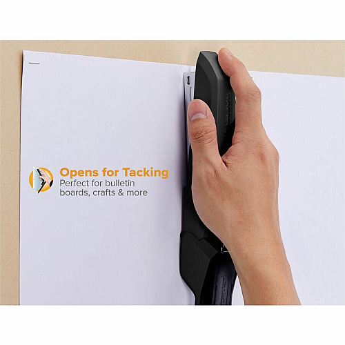 Bostitch Ascend Stapler Staples Upto 20 Sheet - Holds Upto 210 Staple - Full Strip - Staple Size: 0.25" - 3.62" Throat Depth - Top Loading - Black - 1 Each (B210)